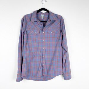 Stio Men's Pearl Snap Front Plaid Shirt Sz S